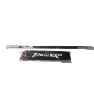 Swim Tether Resistance Belt And Pole Red Black New